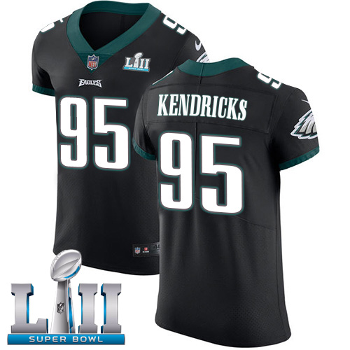 Nike Eagles #95 Mychal Kendricks Black Alternate Super Bowl LII Men's Stitched NFL Vapor Untouchable Elite Jersey